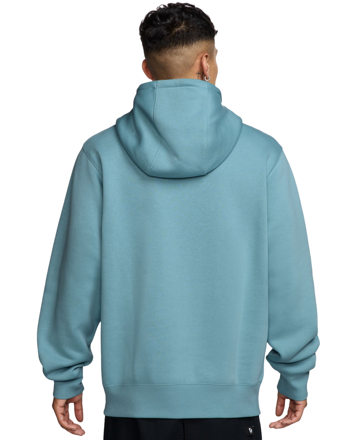 Nike Club Fleece Pullover Hoodie In Denim Turq,denim Turq,white