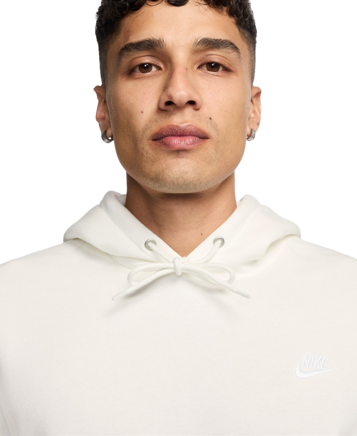 Nike Club Fleece Pullover Hoodie In Sail,sail,white