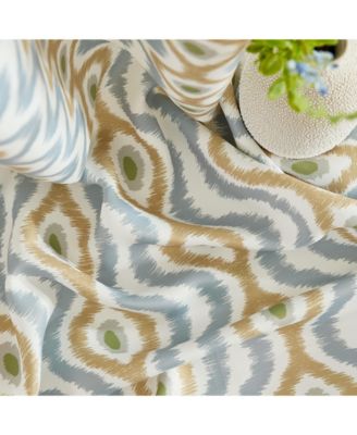 Tanner Ogee Ikatt Damask Patterned Window Grommet Curtains Bedroom - Light Blocking Darkening Window Panels, Set of 2 (Taupe/Grey, 37 W x 96 L)