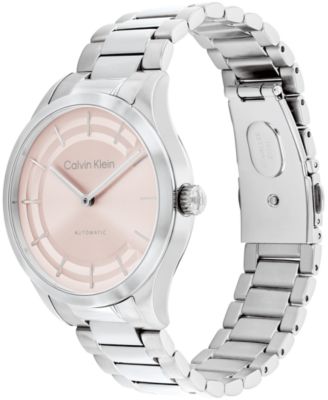 Women's Iconic Automatic Silver Tone Stainless Steel Bracelet Watch, 36mm