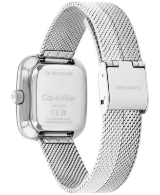 Women's Adore Silver Tone Stainless Steel Mesh Bracelet Watch, 30mm