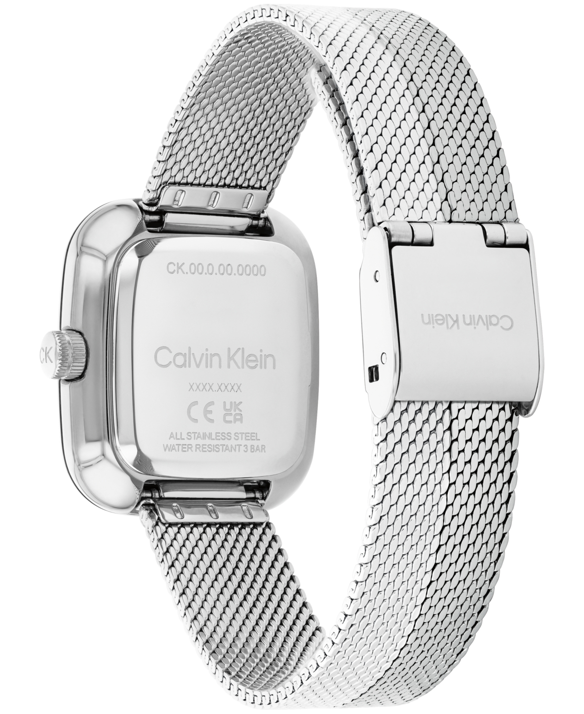 Calvin Klein Women's Adore Silver Tone Stainless Steel Mesh Bracelet Watch, 30mm