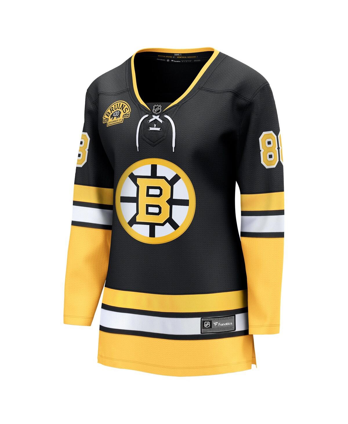Women's Fanatics David Pastrnak Black Boston Bruins 100th Anniversary Premier Breakaway Player Jersey