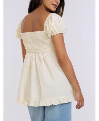 Maternity Off the Shoulder Short Sleeve Babydoll Top - Motherhood
