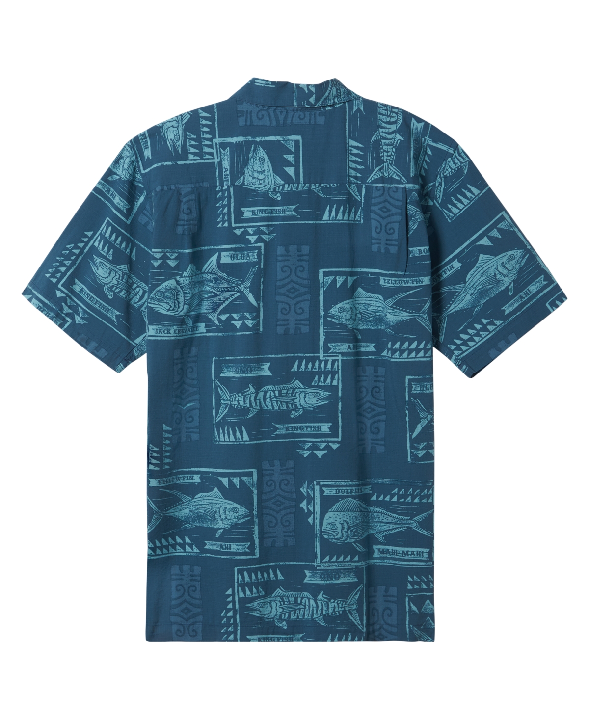 Quiksilver Waterman Men's Block Fish Woven Shirt In Indigo Stripe