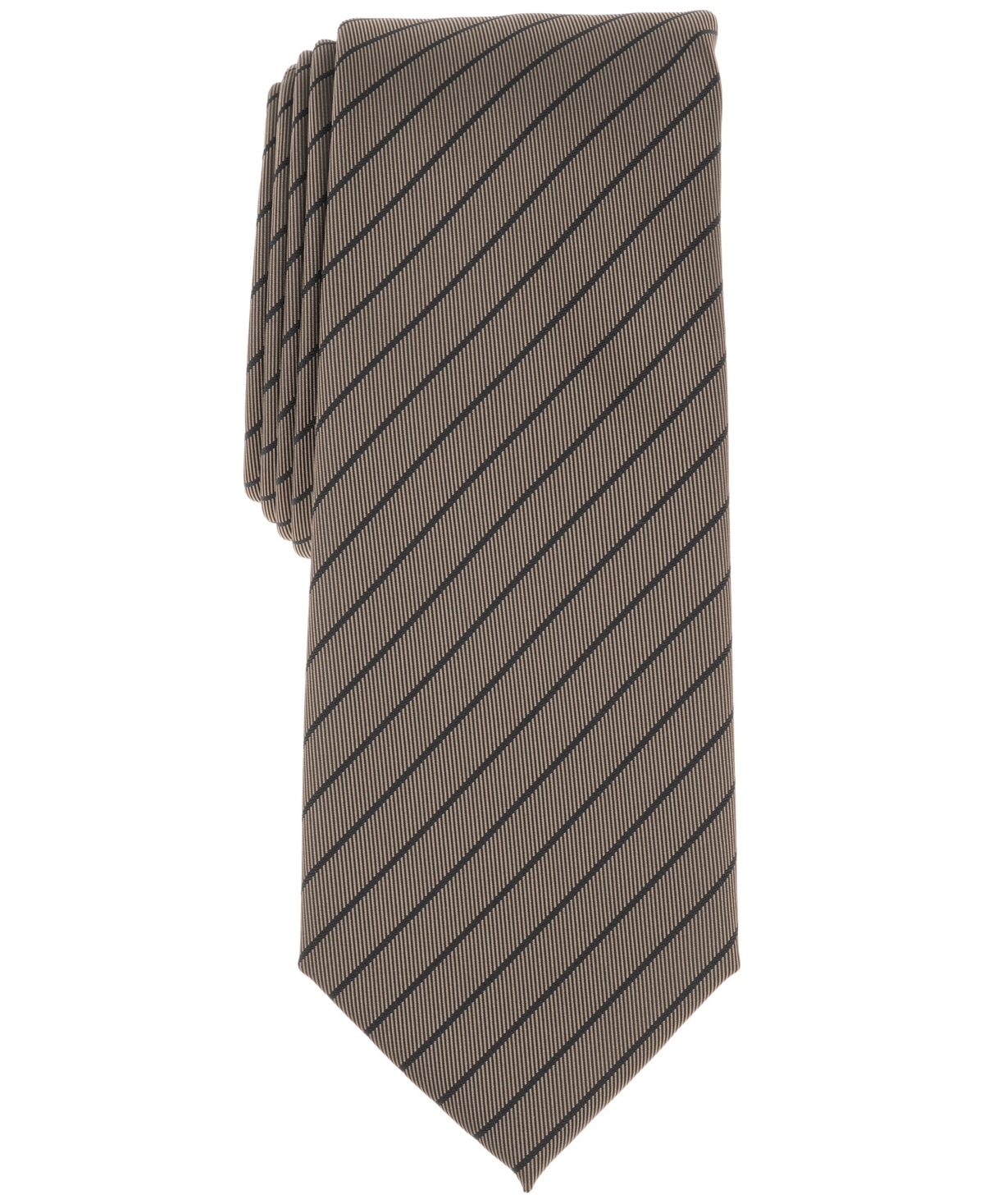 Men's Tyri Slim Striped Tie, Exclusively at Macy's - Taupe