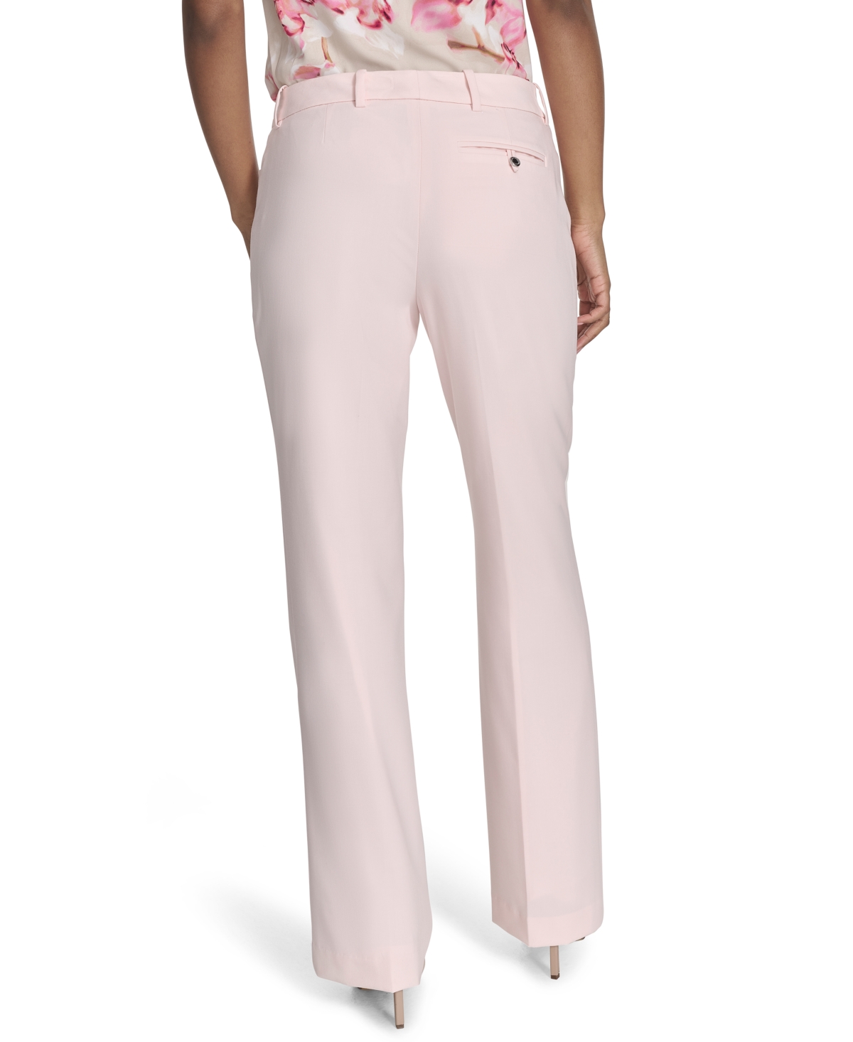 Shop Calvin Klein Women's Modern-fit Straight-leg Pants In Parfait