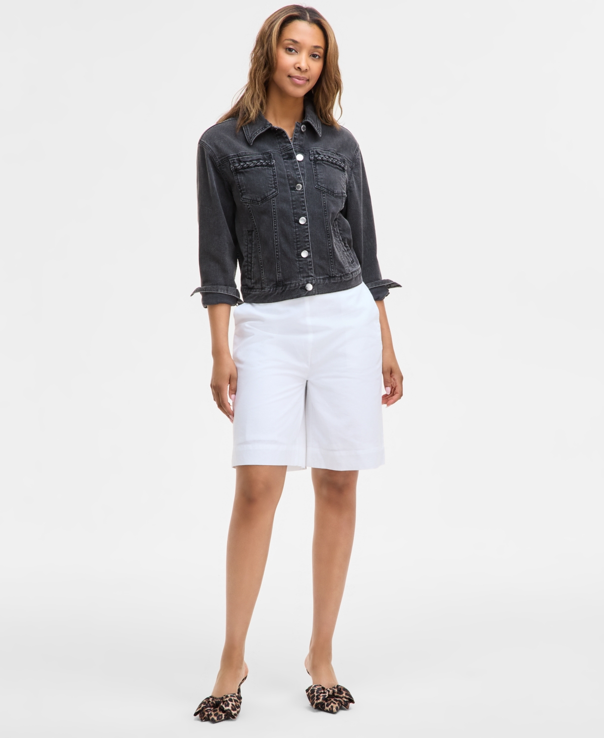 ON 34TH WOMEN'S LINEN-BLEND PULL-ON SHORTS, EXCLUSIVELY AT MACY'S 