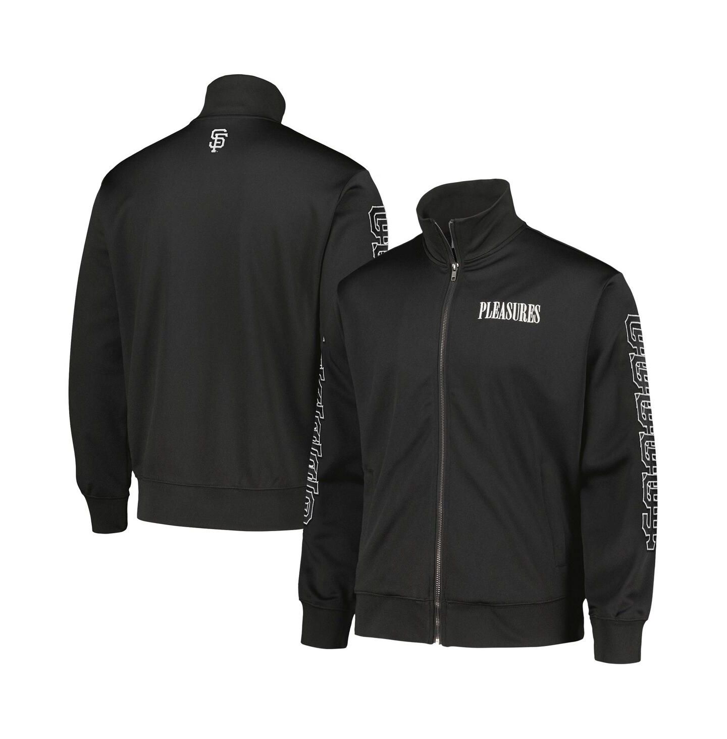 Мужская куртка PLEASURES Black San Francisco Giants Pitcher Full-Zip Track — фото 1