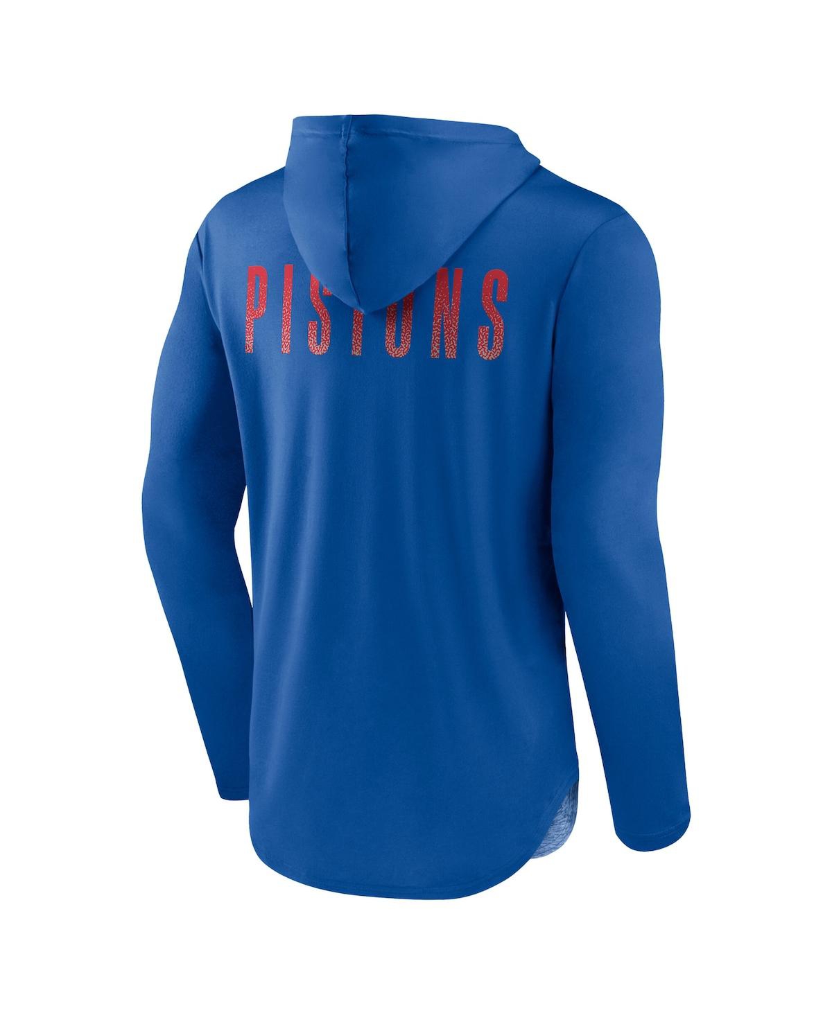 Fanatics Men's Royal Detroit Pistons Iconic Defender Lightweight Pullover Hoodie In Royal