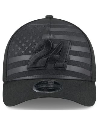 Men's Black William Byron American Flag 9FORTY M-Crown A-Frame Adjustable Hat