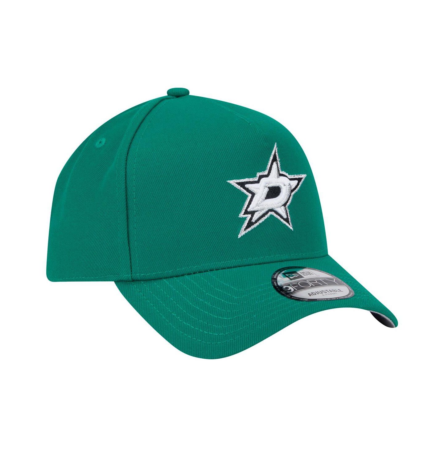 Мужская кепка New Era Kelly Green Dallas Stars Core A-Frame 9FORTY Adjustable Hat — фото 3
