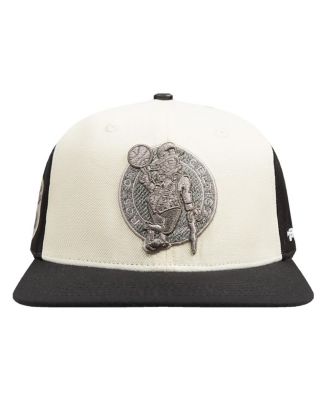Men's Cream Boston Celtics French Terry Snapback Hat