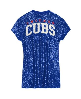 Girls Preschool Royal Chicago Cubs Sequin V-Neck Dress