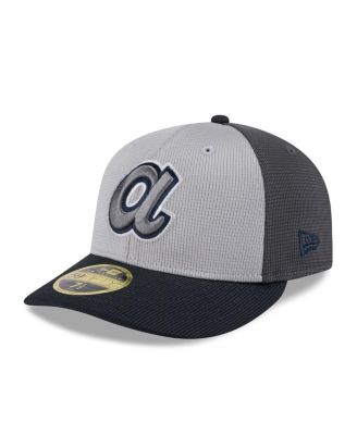 New Era - Men's Gray/Navy Atlanta Braves 2025 Batting Practice Low 59FIFTY Fitted Hat