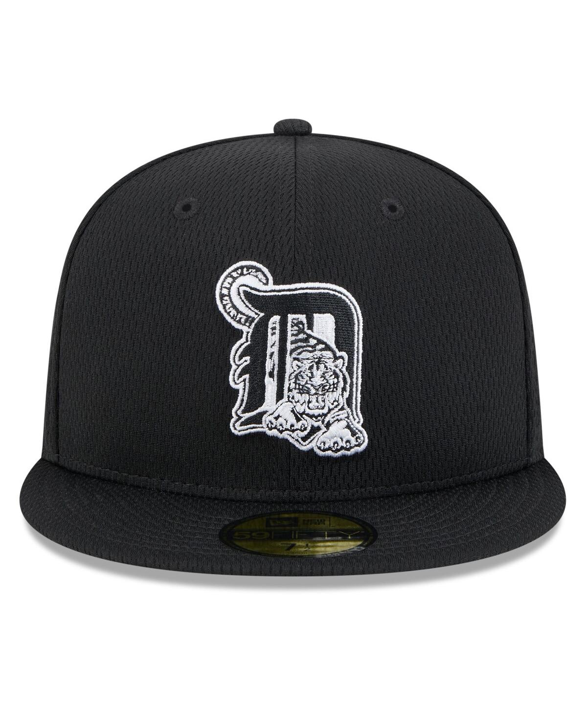 NEW ERA MEN'S BLACK DETROIT TIGERS 2025 MLB CLUBHOUSE 59FIFTY FITTED HAT 