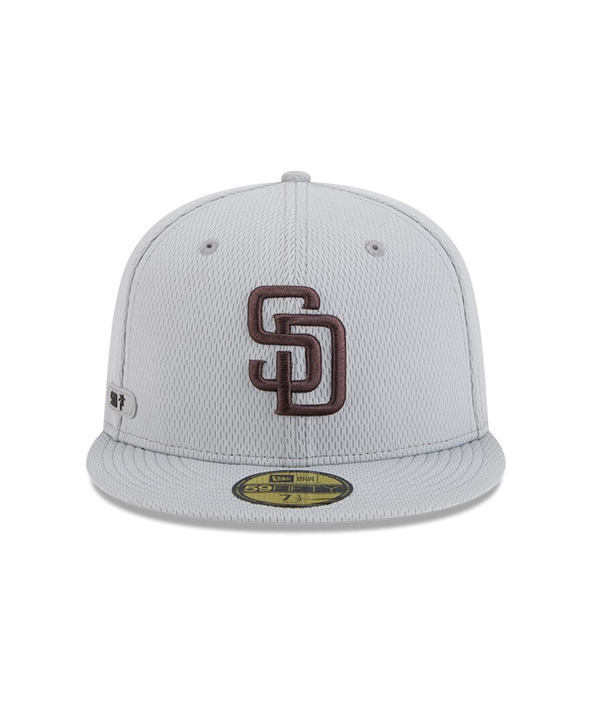NEW ERA MEN'S GRAY SAN DIEGO PADRES 2025 MLB CLUBHOUSE 59FIFTY FITTED HAT 