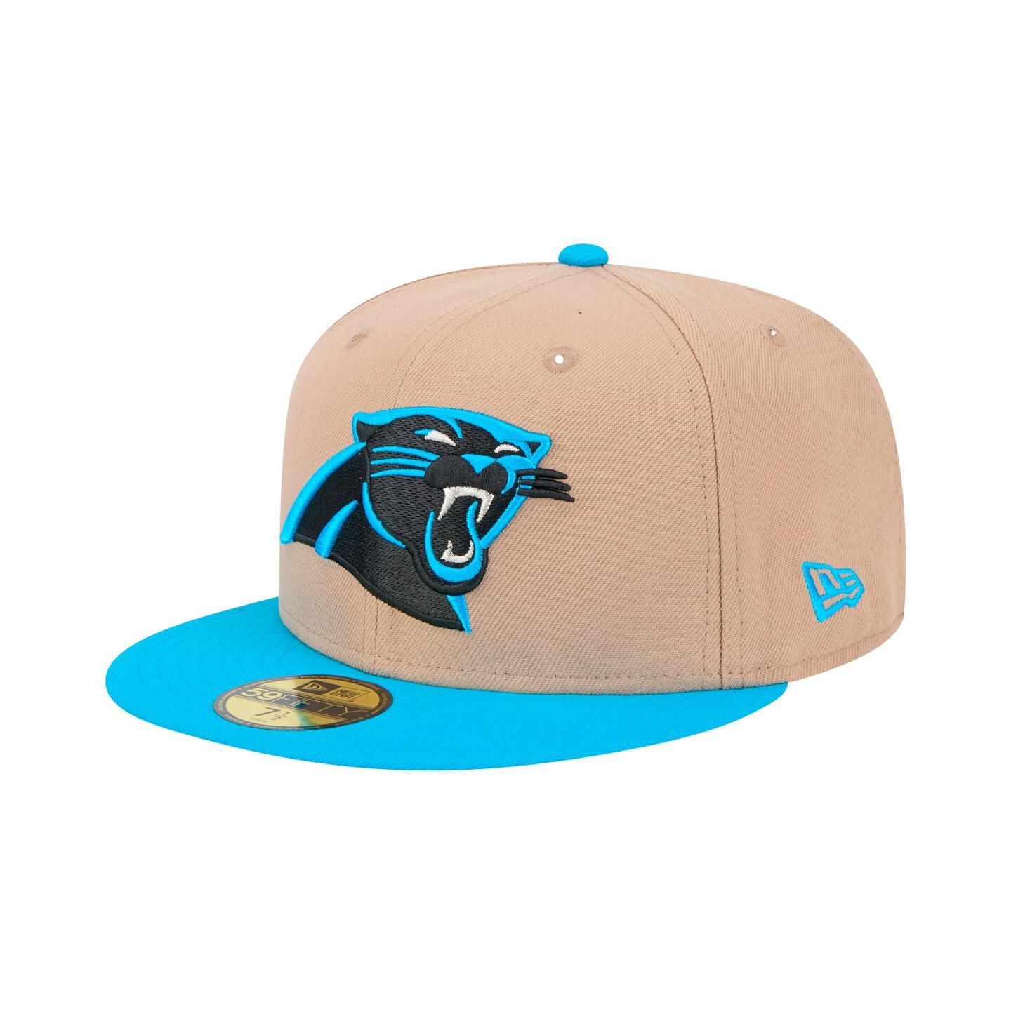 Мужская кепка New Era Tan Carolina Panthers Logo Main 59FIFTY Fitted Hat — фото 1