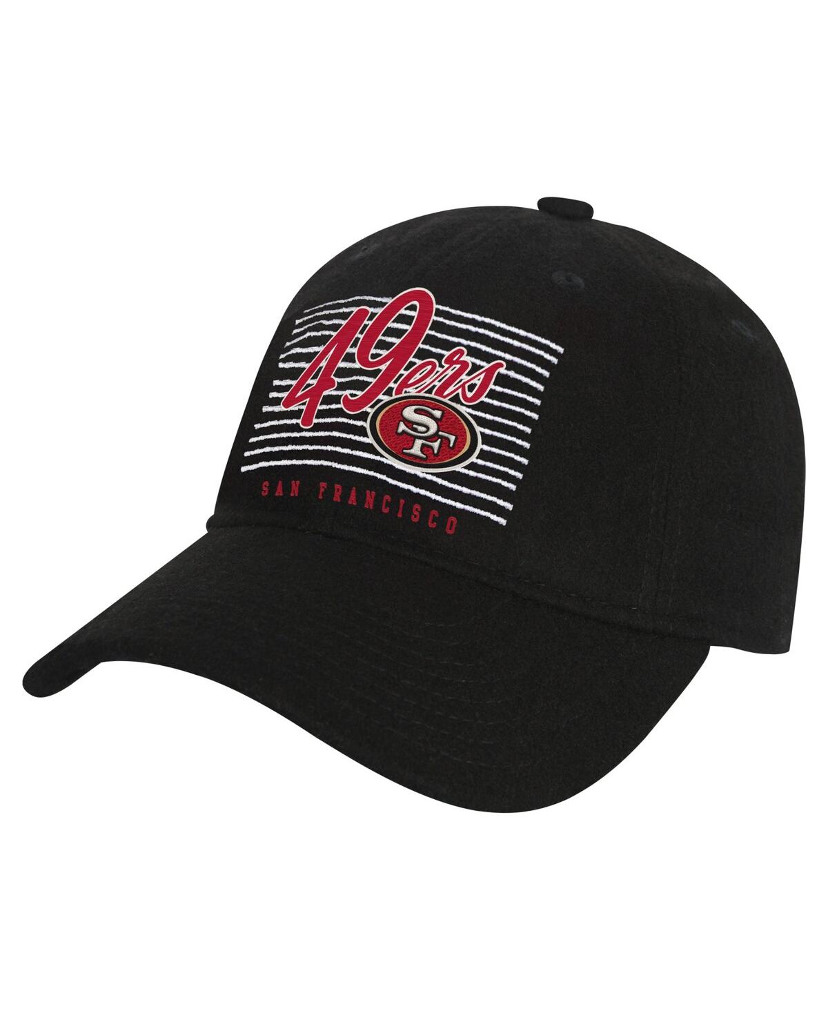 Outerstuff Big Boys And Girls Black San Francisco 49ers Retro Wooly Adjustable Hat In Black