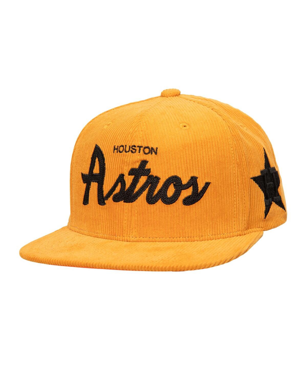 Men's Orange Houston Astros Corduroy Snapback Hat - Orange