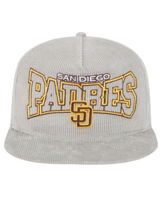 Men's Gray San Diego Padres Corduroy Golfer Snapback Hat