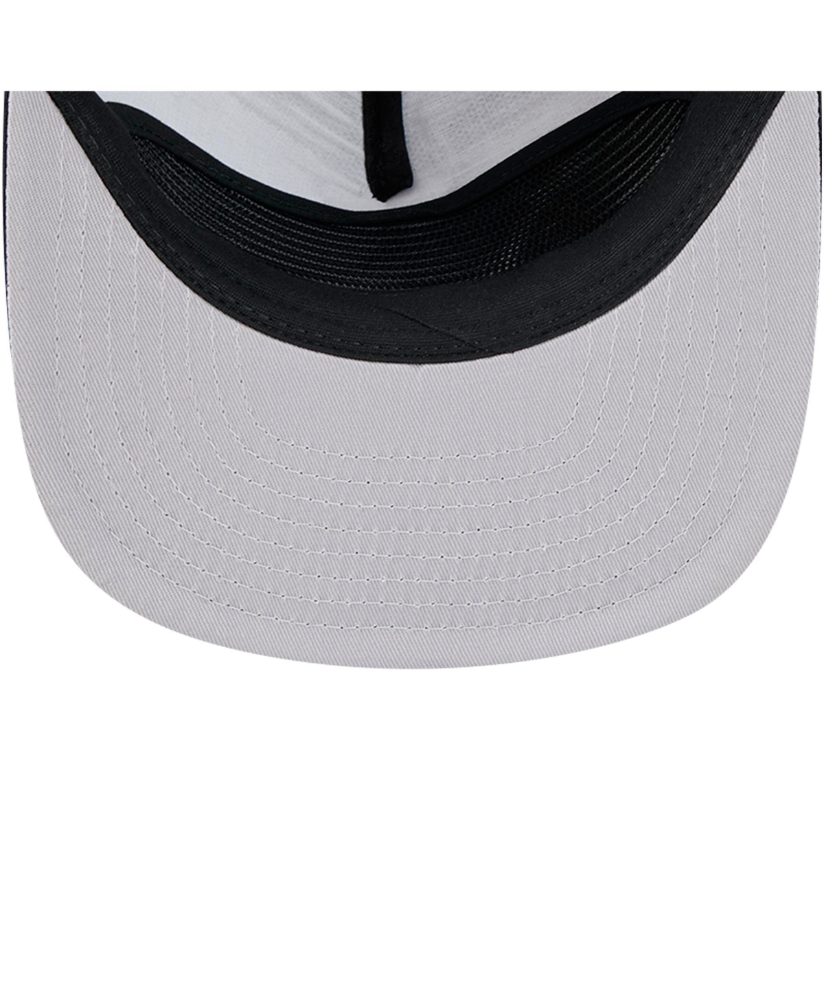 NEW ERA MEN'S BLACK PHILADELPHIA 76ERS TONE FOAM MESHBACK GOLFER SNAPBACK HAT 