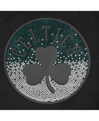 Women's Black Boston Celtics Jewels Boxy Cropped T-Shirt