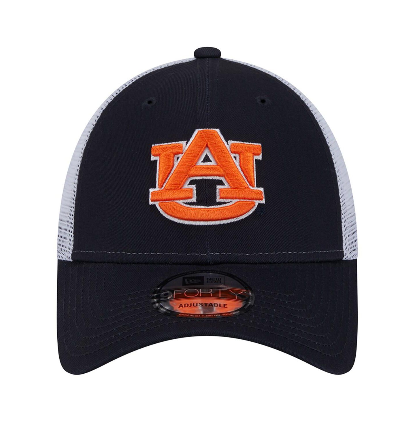 Мужская кепка New Era Navy Auburn Tigers Trucker 9FORTY Adjustable Hat — фото 5