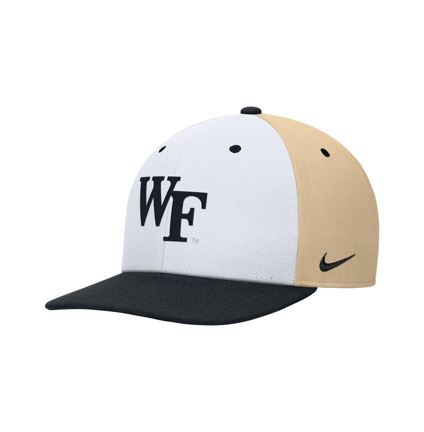 Мужская кепка Nike White/Gold Wake Forest Demon Deacons Pro Performance Snapback Hat — фото 3