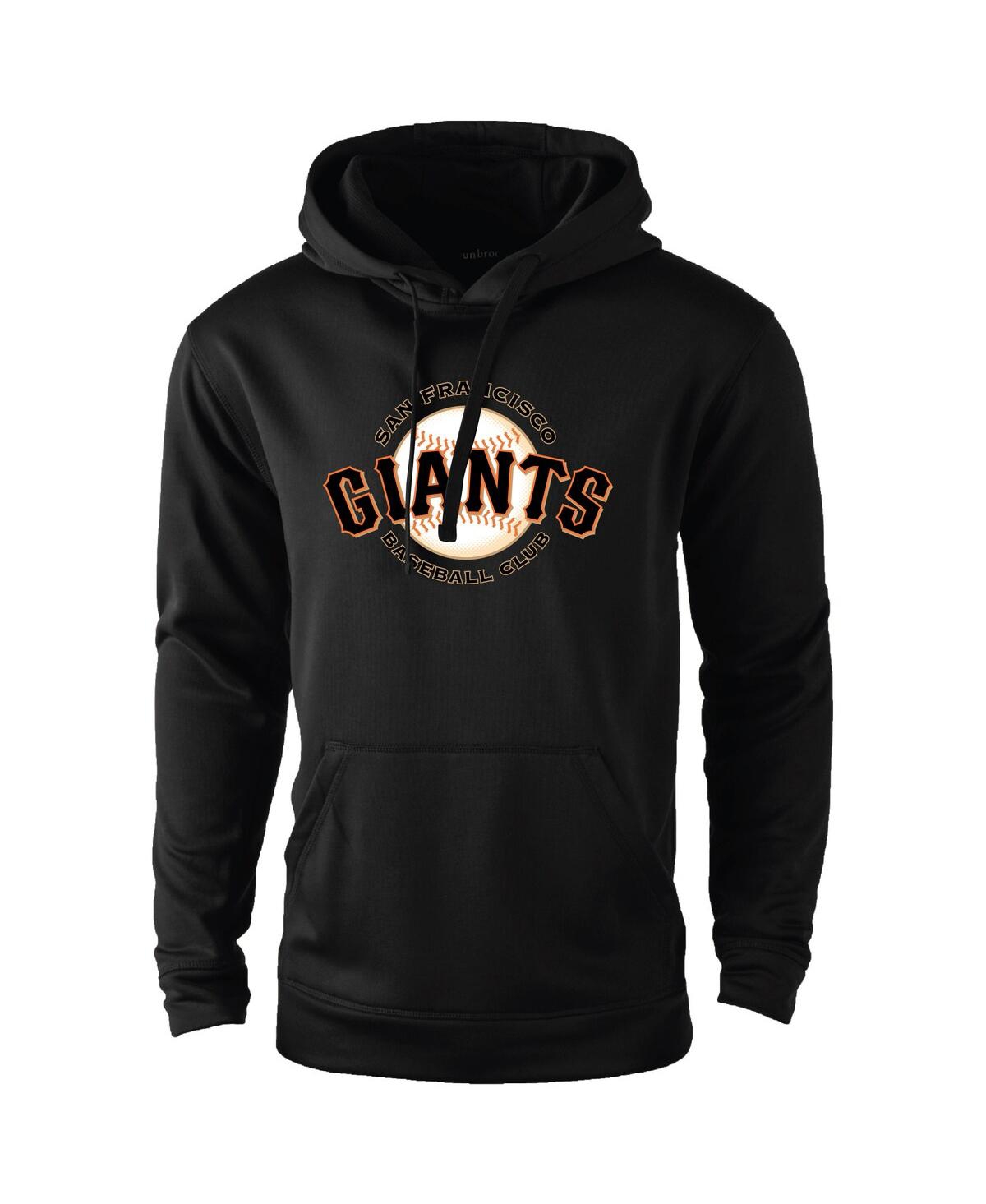 Dunbrooke Men's Heather Gray San Francisco Giants Champion Pullover Hoodie In Black