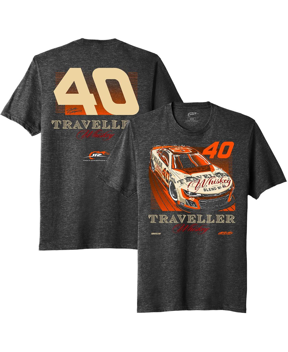 Men's Heather Black Justin Allgaier Traveller Whiskey Car T-Shirt - Heather Black