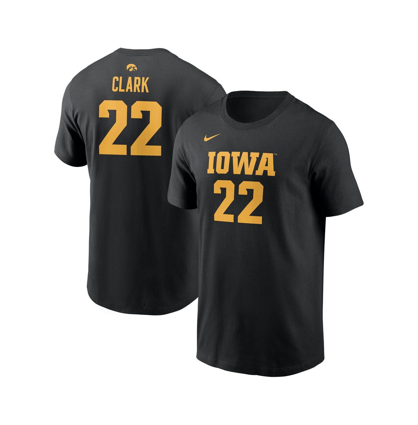 Футболка Nike Caitlin Clark Black Iowa Hawkeyes Retired Player Name & Number — фото 1