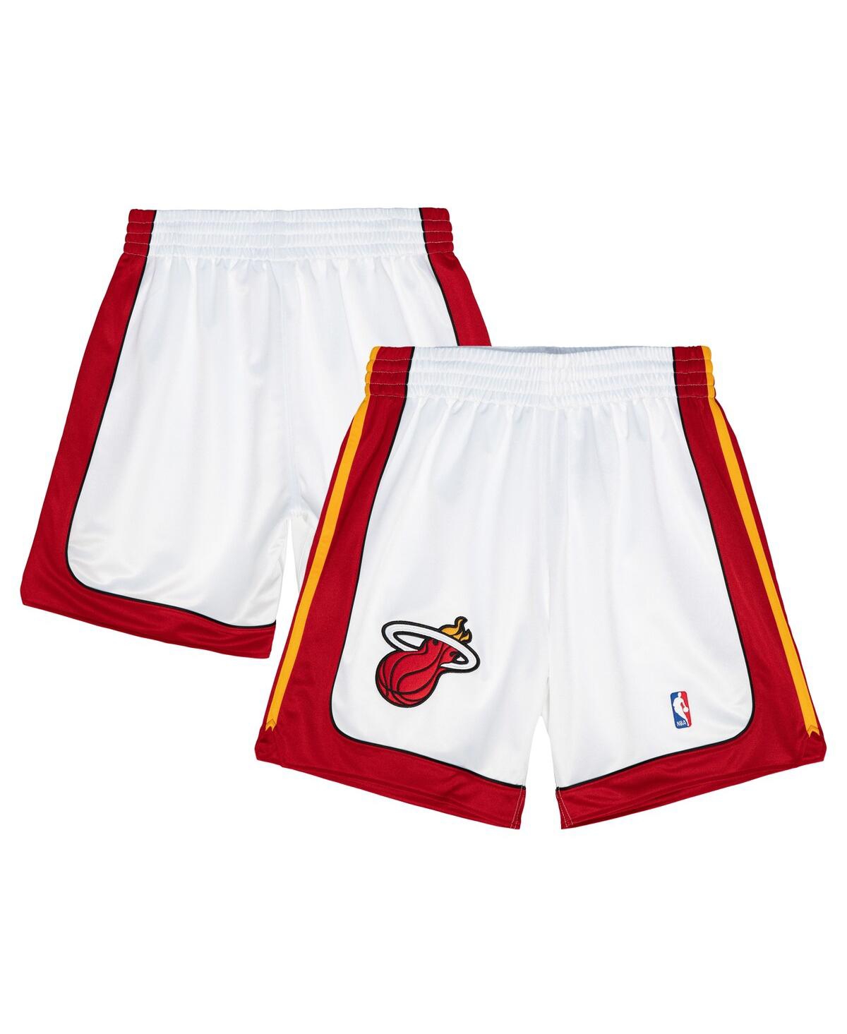 Mitchell & Ness Men's White Miami Heat 2005-06 Hardwood Classics Authentic Shorts In White
