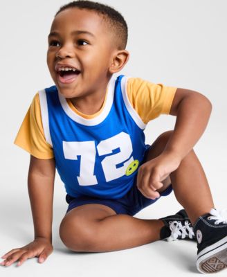 Toddler Boys 2T-4T Mesh Tank Top, T-Shirt & Shorts, 3 Piece Set, Exclusively at Macy's