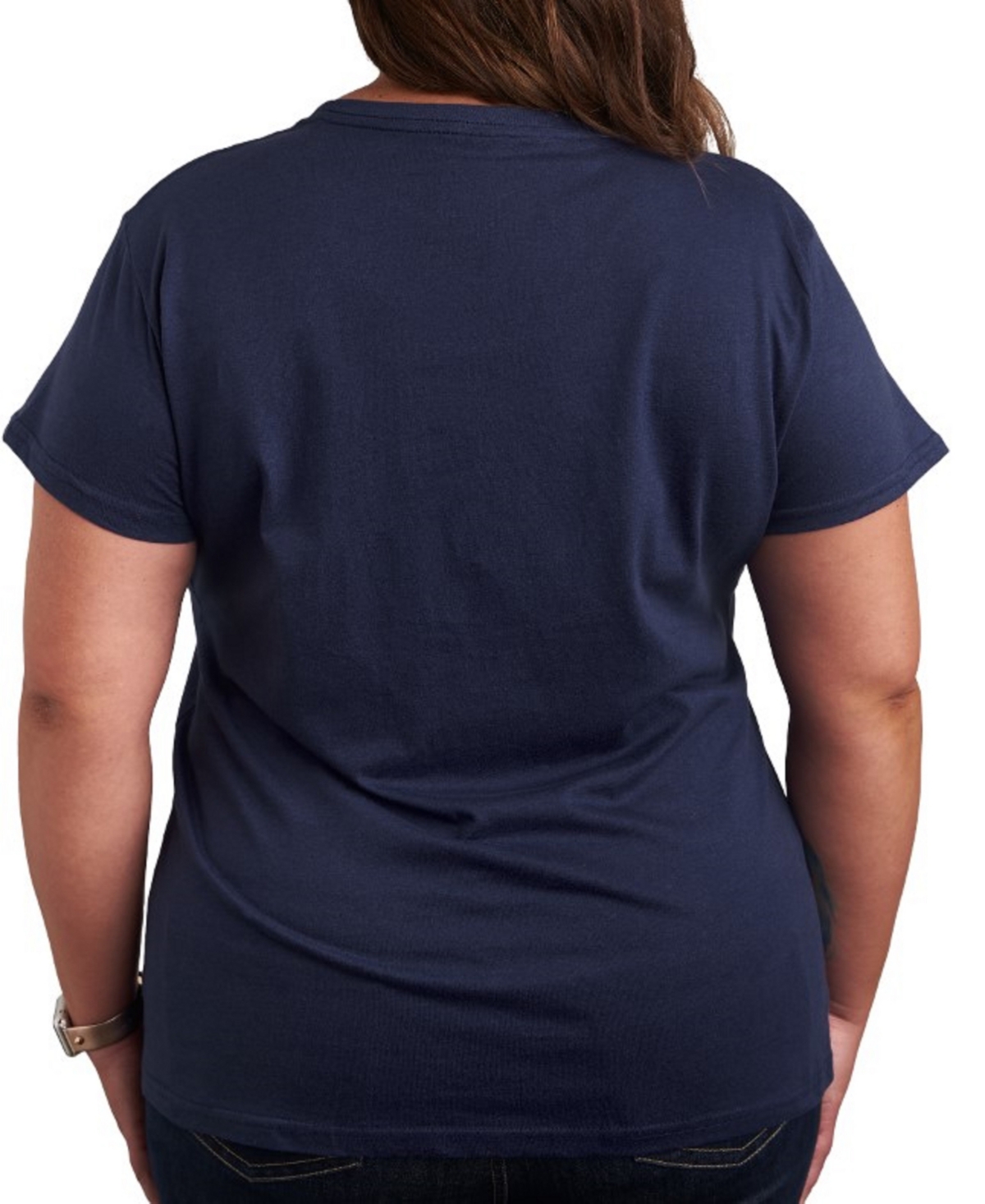 Hybrid Apparel Trendy Plus Size Easter Bunny Size Graphic Crew Neck T-shirt In Blue