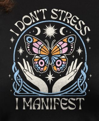 Trendy Plus Size Don't Stress Manifest Graphic Crew Neck T-Shirt