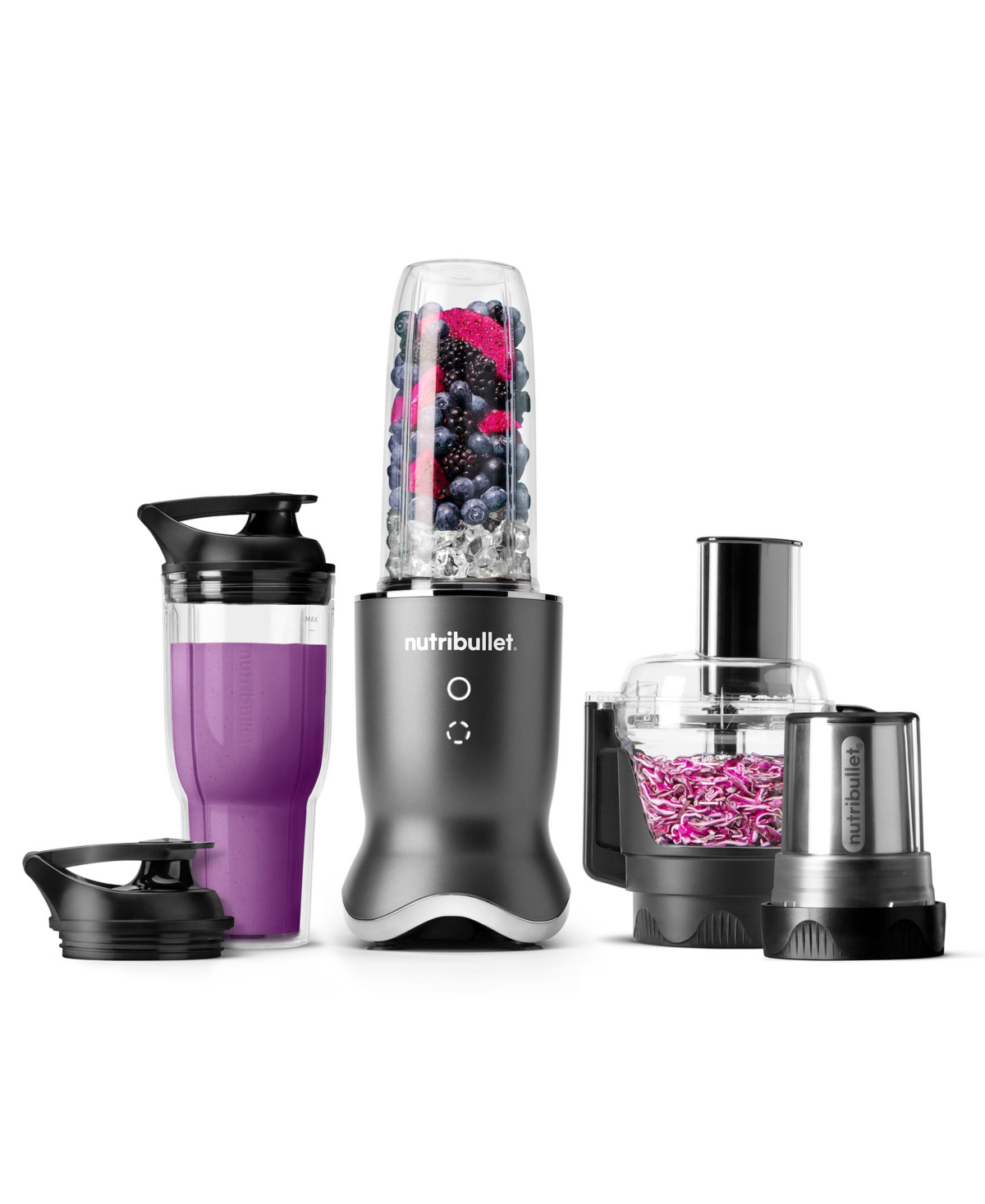 NUTRIBULLET ULTRA PLUS+ COMPACT KITCHEN SYSTEM WITH FOOD PROCESSOR AND COFFEE GRINDER ATTACHMENTS 