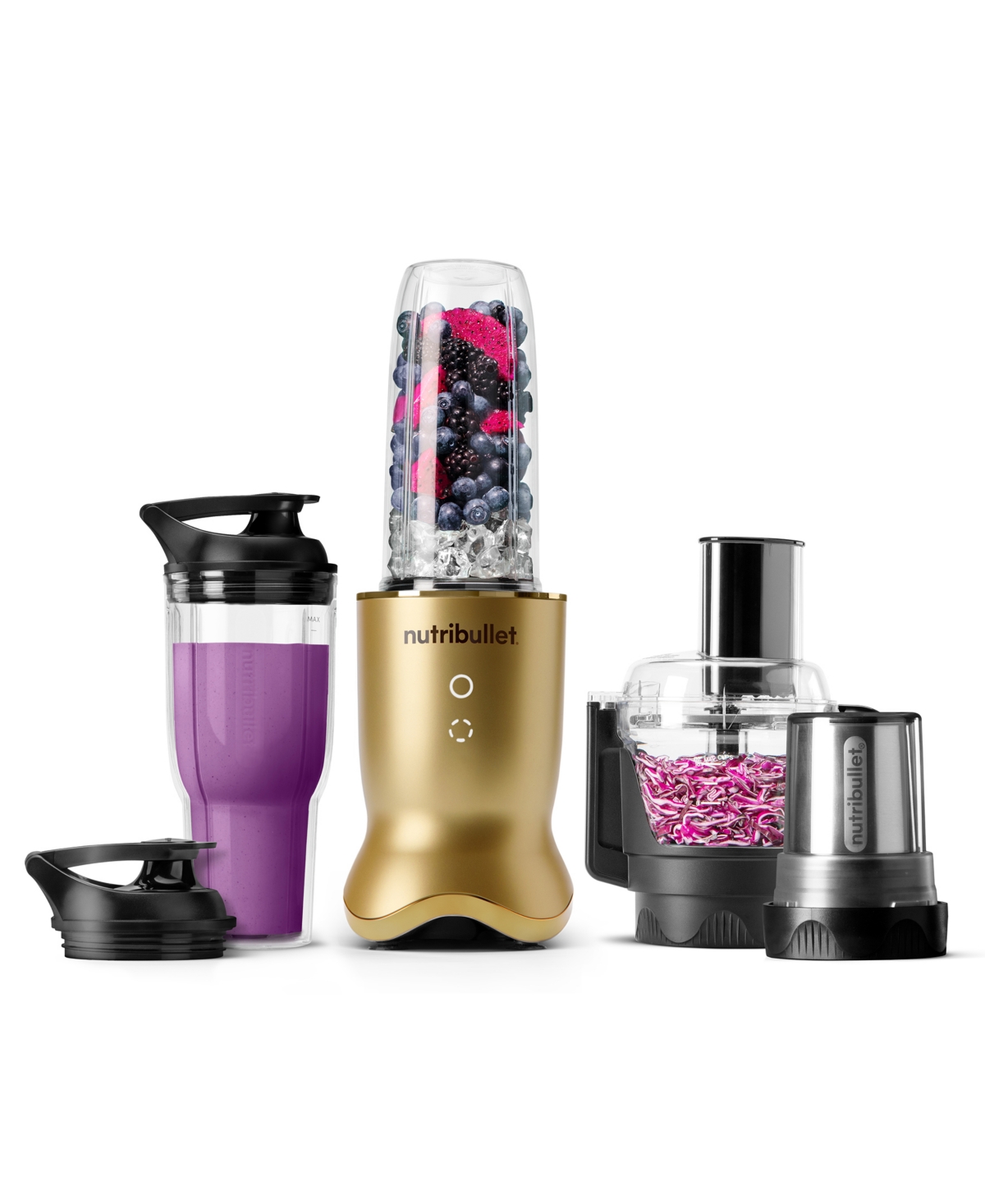 Nutribullet Ultra Plus+ Compact Kitchen System With Food Processor And Coffee Grinder Attachments In Brass