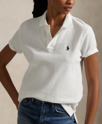 売れ筋商品|||ラルフローレン カットソー トップス レディース Women's Classic-Fit Mesh Polo Shirt Carmel Pink Polo Ralph Lauren Women's Classic Fit Mesh Polo Shirt