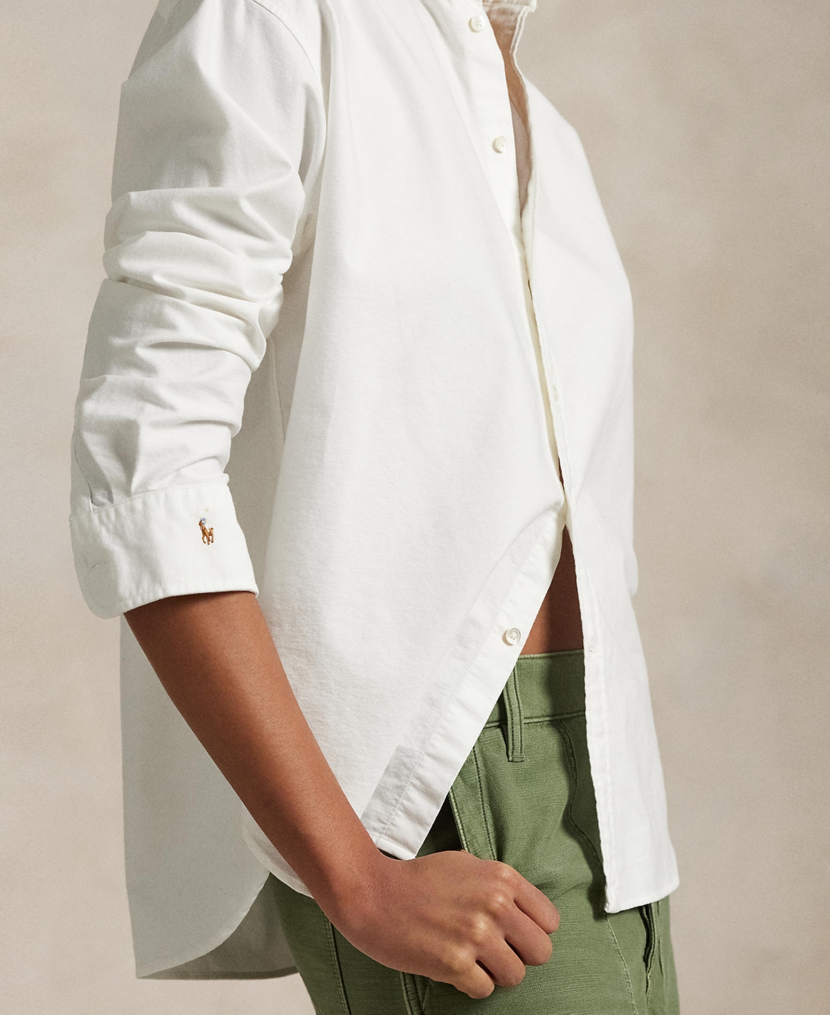 Polo Ralph Lauren Relaxed Fit Cotton Oxford Button-up Shirt In White