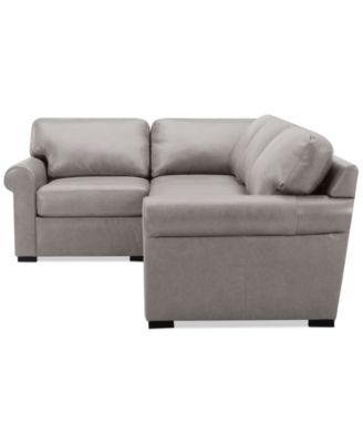 Radley Roll Arm 104" 4-Pc. Leather Square Corner L Sectional