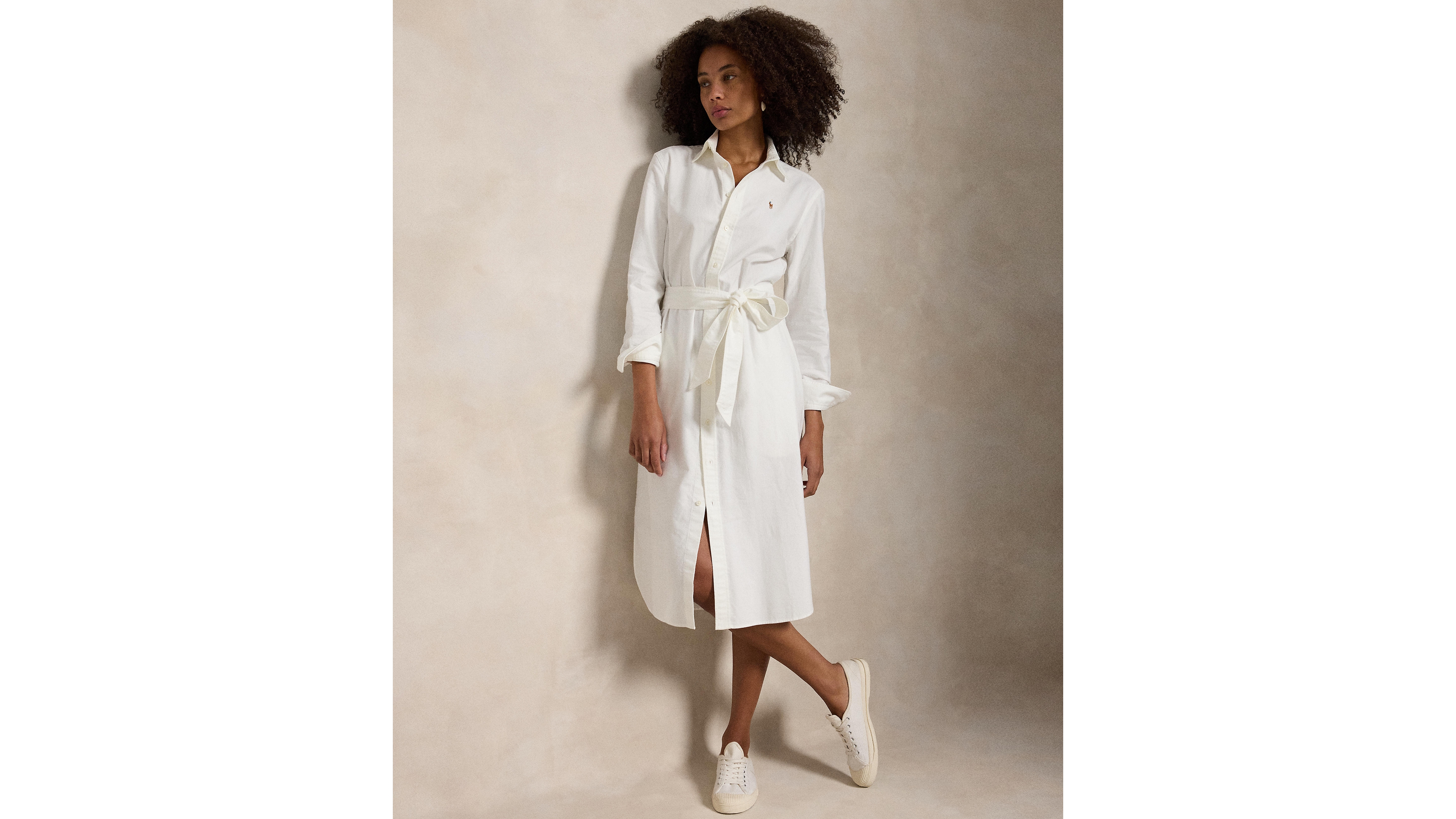 Polo Ralph Lauren Women's Belted Cotton Oxford Shirtdress