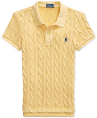 Women's Cable-Knit Polo Shirt