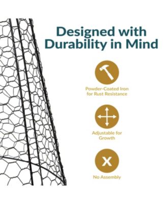 Chicken Wire Plant Protector Cage - Garden Cloche with Removable Cover - 6 Pack - Protects from Rabbits and Animals