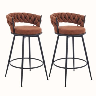Set of 2 Sturdy metal 28 inch  Modern Counter Height Bar Stools