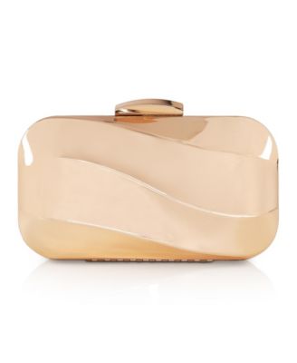 Woman's Aven Metal Wave Minaudiere