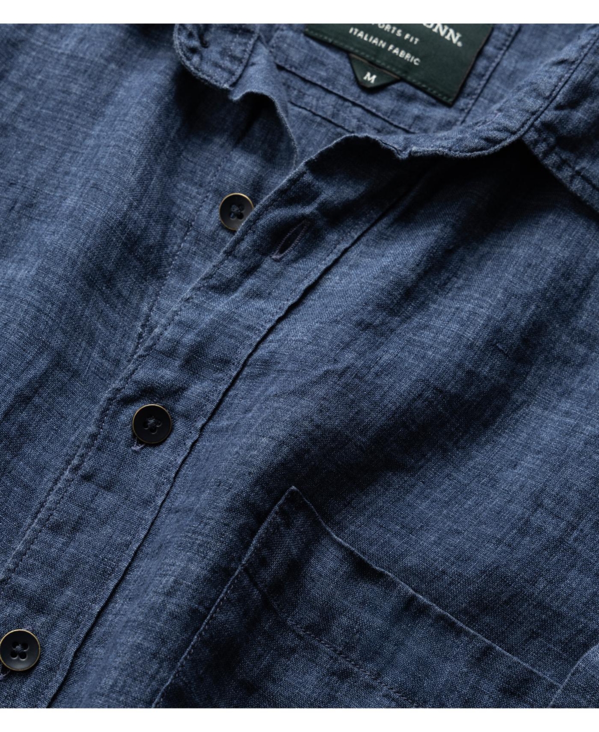 Rodd & Gunn Palm Beach Sports Fit Short Sleeve Linen Button-up Shirt In Blue