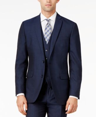 Bar III Midnight Blue Slim-Fit Jacket - Suits & Suit Separates - Men ...