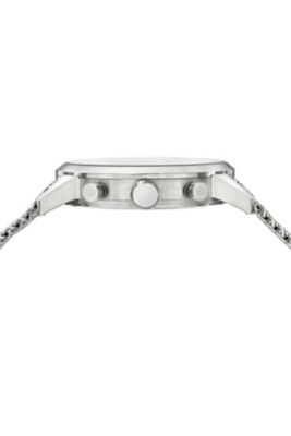 Simon Stainless Steel Chronograph Silver Tone & Black and Red Men's Watch 1322BSIS