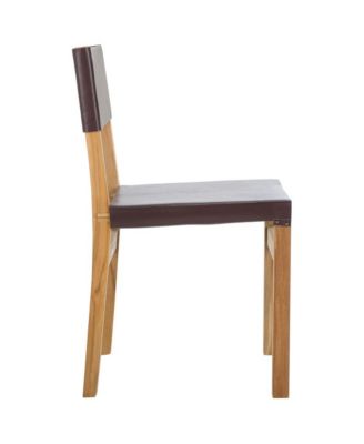 Single Piece Wood, Leather Romee Dining Chair